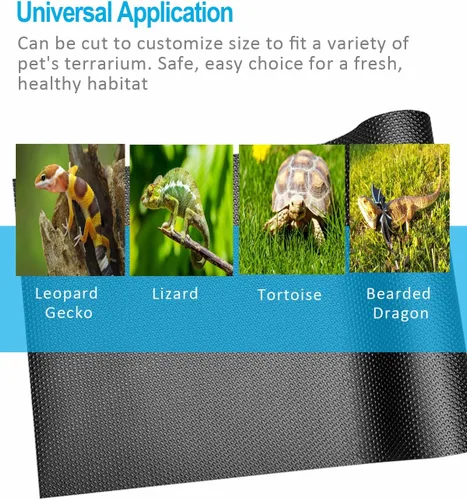 Miniatura 5 de Accesorios para tanque de dragón barbudo Duedusto, sustrato para forro de terrario de reptiles para gecko leopardo, serpiente, lagarto y tortuga
