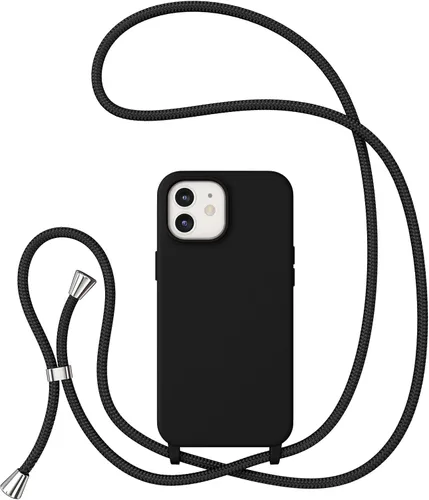 Miniatura 8 de ZTOFERA Funda para iPhone 12/12 Pro con correa, funda cruzada para teléfono con cordón ajustable para el cuello para el hombro, silicona suave a