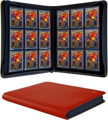 Miniatura 14 de Carpeta de tarjetas intercambiables de 2000 bolsillos, 20 bolsillos compatible con MTG, tarjetas deportivas y otras tarjetas de intercambio de Negro