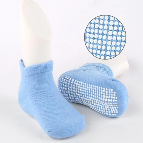 Miniatura 2 de Calcetines tobilleros antideslizantes con agarres, calcetines elásticos para bebés, para niños y niñas, recién nacidos, 6 pares de 1 a 3 años