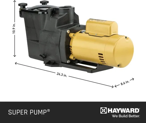 Miniatura 4 de Hayward Super Pump - Bomba de piscina de cabeza mediana de 0.75 HP de alta eficiencia con pomos de mano oscilantes y cubierta de colador