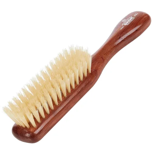 Kent DA4S Finest - Cepillo de pelo de madera Danta para mujer, cerdas blancas suaves, cepillo estrecho para el cabello, fino o adelgazante, promueve