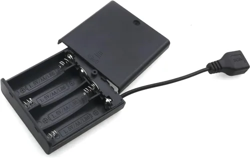 Miniatura 3 de USB hembra Socket 4 AA caja caja de batería titular con interruptor ON-Off