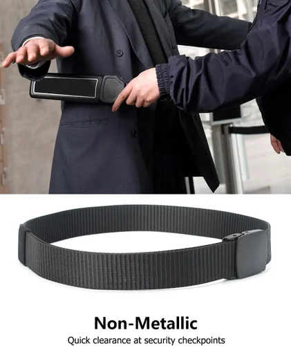Miniatura 5 de Cinturón táctico de nylon para hombre con hebilla plástica