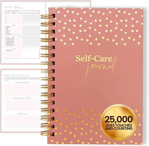 Miniatura 13 de Diario diario de cuidado personal para mujeres, A5, diario de bienestar con indicaciones, diario de objetivos de regalo para mujeres para felicidad