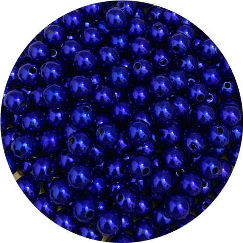 Miniatura 24 de 400 cuentas de perlas de satén de 0.315 pulgadas (0.315 in) redondas sueltas de plástico para hacer joyas, aretes, pulseras, collares, llaveros