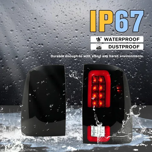 Miniatura 6 de Luces traseras LED mejoradas compatibles con Dodge RAM 1500 2009-2018, Ram 2500 3500 2010-2018 modelos de luz trasera halógena de fábrica, lente Luz
