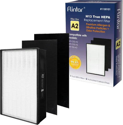 Filtro de repuesto tipo A2, fabricado en TAIWÁN, compatible con purificador de aire de sala Filtrete FAP-C02-A2, FAP-C03-A2, FAP-T03-A2, FAP-SC02L,