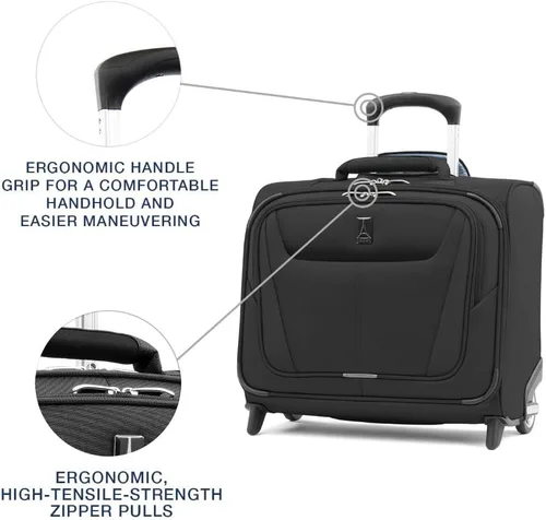 Miniatura 2 de Travelpro Bolso tote con ruedas Maxlite 5, Negro -, Maxlite 5 Softside - Bolsa ligera con ruedas para debajo del asiento