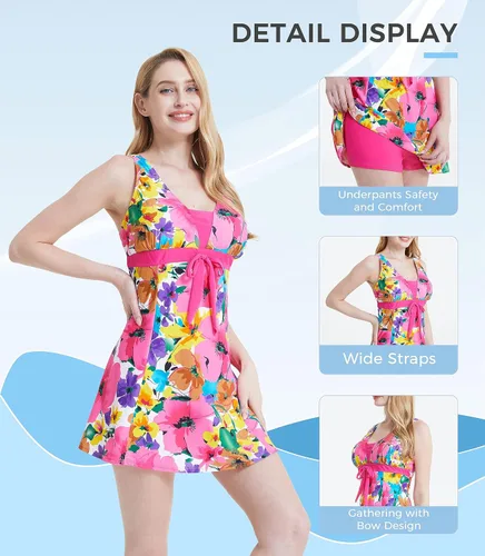 Miniatura 4 de Wantdo - Traje de baño para mujer con diseño floral