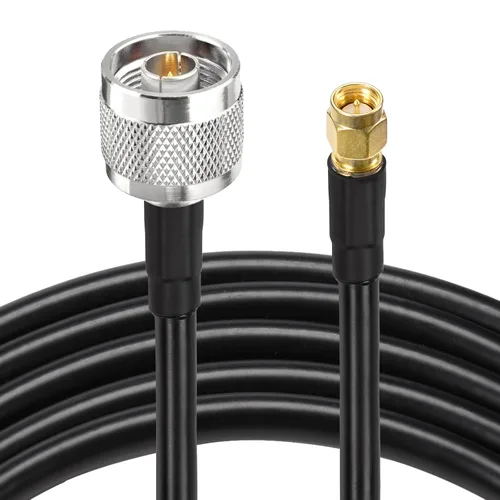 Miniatura 7 de Superbat Cable adaptador SMA a N de 12 pies de baja pérdida N macho a SMA macho con conectores resistentes a la intemperie, cable RG58 de 50 ohmios