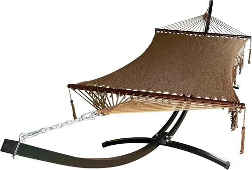 Miniatura 11 de Soporte de hamaca de arco de acero galvanizado recubierto de polvo para interiores y exteriores, 15 pies. Soporte más fuerte para cama hamaca Negro