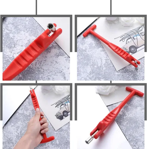 Miniatura 3 de Tire Valve Stem Puller Tool 2pcs Set Plastic Car Tire Repair Tool Valve Core Removal Installer