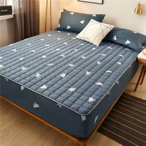 FCLDESHOP Funda de cama, sábanas bajeras gruesas y acolchadas de color sólido, para habitación de los niños, con estampado de animé, geometría, 59.1