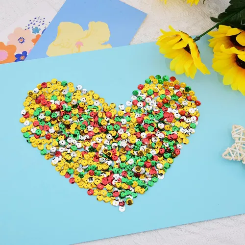 Miniatura 3 de Hapeper 20000 piezas de lentejuelas con purpurina de Navidad, lentejuelas sueltas para arte, manualidades, decoración y fabricación