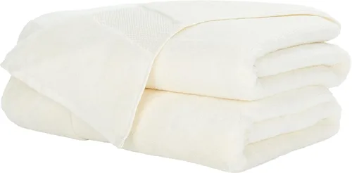 Miniatura 5 de SAFAVIEH Home Collection - Juego de 2 toallas de baño (100% algodón, 27 x 54 pulgadas), color marfil