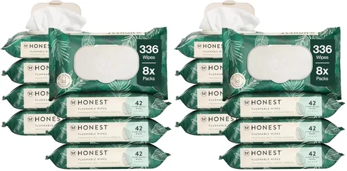 Miniatura 13 de The Honest Company Toallitas hipoalergénicas desechables para pieles sensibles, hojas tropicales, 126