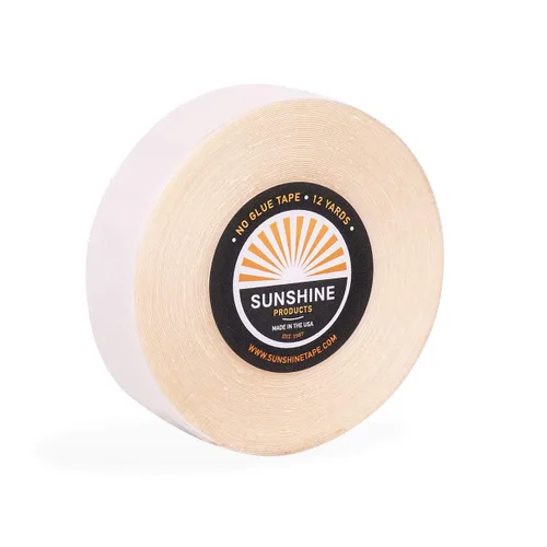 Miniatura 15 de Sunshine Tape Rollo de cinta adhesiva para peluca sin pegamento 1 pulgada x 3 yardas Doble cara, grado médico Cinta de tupé y peluca