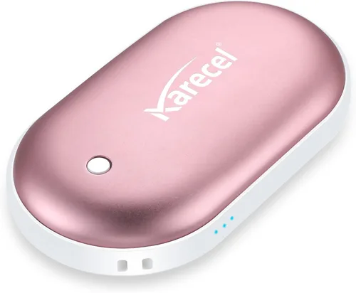 Miniatura 8 de Karecel - Calentador de manos recargable, calentador de manos eléctrico de 5200 mAh de doble cara con calentamiento instantáneo, banco de energía