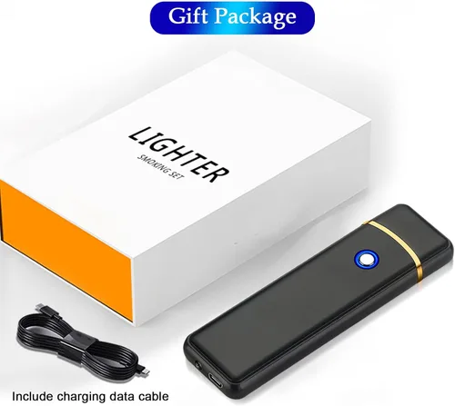 Miniatura 7 de Encendedor electrónico, encendedor inteligente recargable por USB, encendedor eléctrico fresco, portátil, de doble cara, resistente al viento, sin