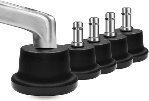 AXL Bell Glides - Taburete giratorio para silla de oficina de perfil bajo para ruedas fijas estacionarias, juego de 5 unidades (altura baja 1.457