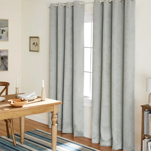 Miniatura 14 de TOWN & COUNTRY EVERYDAY - Cortinas de satén texturizado pesado sólido con lustre para interior, opacidad que oscurece la habitación, con ojales