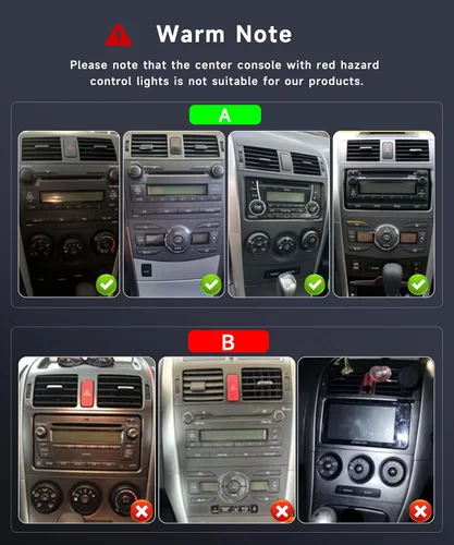 Miniatura 2 de Radio de coche para Toyota Corolla 2009-2013 estéreo de coche con Carplay inalámbrico Android Auto, pantalla táctil de 9 pulgadas 1080P DSP