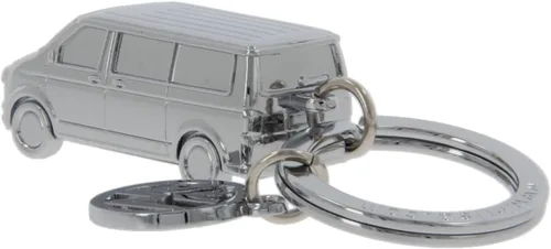 Miniatura 20 de BRISA VW T5/T6 Bus Campervan - Colgante con llavero 3D con dije VW, idea de regalo para los fanáticos de Volkswagen (cromado, esmaltado), Negro