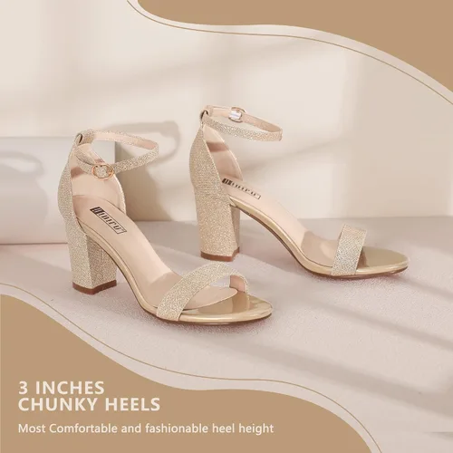 Miniatura 3 de IDIFU Women's 3 Inch Heel Sandals for Women