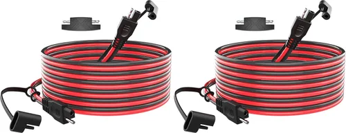 Miniatura 7 de POWOXI Cable de extensión SAE de 30 pies de 16 AWG, arnés de cables de desconexión rápida, conector SAE a SAE para panel solar, batería de cable