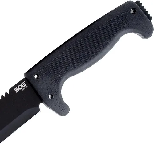 Miniatura 3 de SOG Sogfari - Cuchillos de machete de supervivencia de acero inoxidable de 13 o 18 pulgadas Sierra en la parte posterior de la hoja, mango