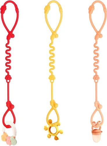 Miniatura 13 de Correas de juguete para bebé, correas de juguete de silicona para cochecito, correas de seguridad de juguete para juguete, correas para taza