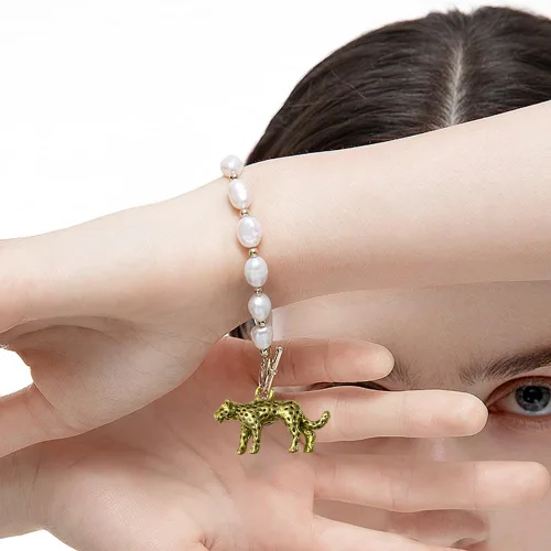 Miniatura 7 de 30 dijes de leopardo de aleación 3D de guepardo, dijes de animales de imitación de gato grande, accesorios para pulseras, collares, aretes