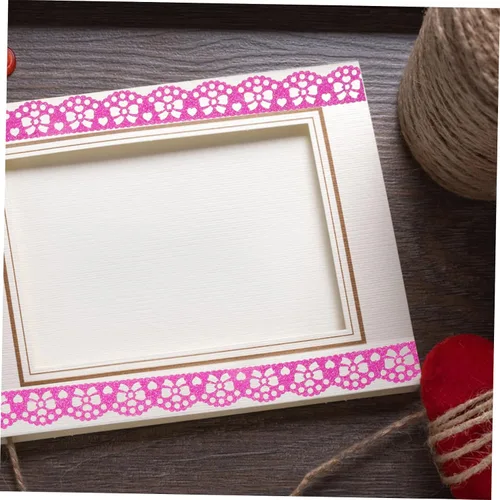 Miniatura 8 de 14 rollos de cinta de encaje macramé para decoración de calcomanías, cinta washi ancha Washi, cinta de envoltura de cinta de recortes, cinta
