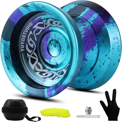 Miniatura 10 de YOYOSTUDIO F25 Finger Spin Yoyo Yoyo profesional sensible para niños de 8 a 12 años, yoyo profesional para adultos con kit de accesorios de yoyos