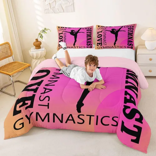 Miniatura 23 de Feelyou Juego de edredón de baloncesto para niñas y niños, juego de ropa de cama con juegos de pelota, decoración de habitación, regalo para amantes