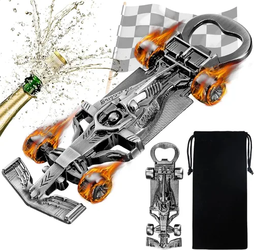 LKKCHER Abrebotellas de automóvil, regalos de coche de carreras para hombres, abrebotellas de cerveza de coche de carreras únicos, regalos para