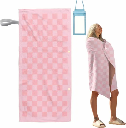 Miniatura 15 de Oversize Beach Towels Sand Free Microfiber Quick Dry Women Beach Towels Soft Absorbent Bath Towels Bathroom Extra Large 30x70 in