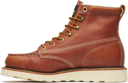 Miniatura 5 de Thorogood American Heritage Botas de Trabajo con Puntera Mocasín de 6" para Hombres - Puntera Suave, Cuero de Grano Completo Premium con Suela