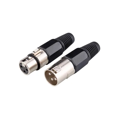 Miniatura 5 de MAD OWL Paquete de 4 conectores XLR de 3 pines – Cannon XLR DMX hembra macho adaptador, montaje en panel, conector de cable de micrófono para luz