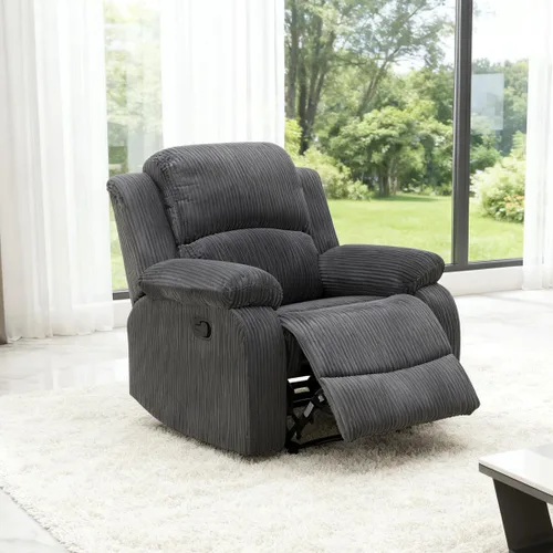 Miniatura 40 de Juego de sofá seccional reclinable manual, juegos de muebles de sala de estar, sofá seccional en forma de L y 2 sillas, cómodo sofá reclinable