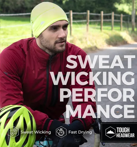 Miniatura 4 de Skull Cap Helmet Liner Running Beanie - Winter Thermal Under Helmet Cycling Head Hat - Ultimate Moisture Wicking Performance