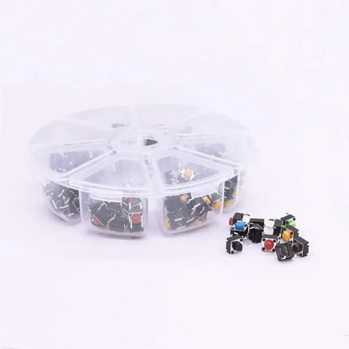 Miniatura 8 de TWTADE 160 interruptores de botón táctil momentáneo + 202 interruptores táctiles momentáneos 10 valores 4 pines interruptor de botón táctil táctil