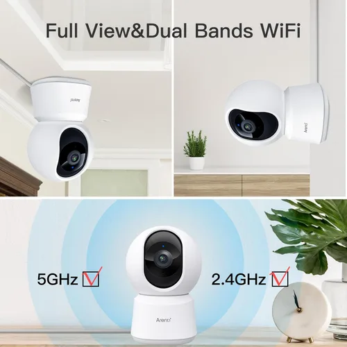 Miniatura 4 de Cámara de seguridad interior ARENTI 5G, cámara para mascotas de 4MP con altavoz para perros/gatos, monitor de bebé con aplicación para teléfono