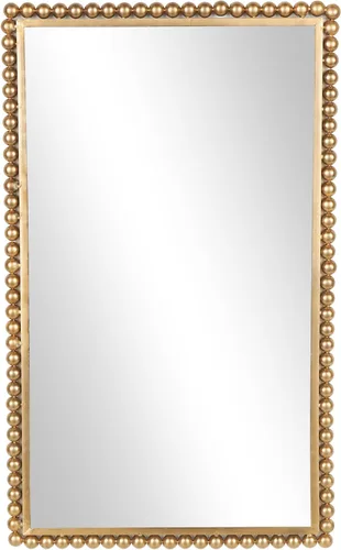 CosmoLiving by Cosmopolitan Espejo de pared de metal para habitación, espejo de entrada con detalles de cuentas, espejo montado en la pared 24 x 1 x