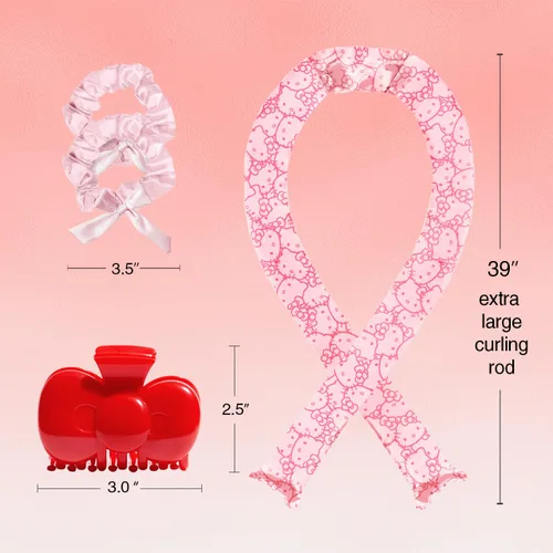 Miniatura 3 de Hello Kitty x Kitsch XL - Juego de rizador de pelo sin calor sin calor para dormir para rizos suaves y sin encrespamiento, viene con diseño