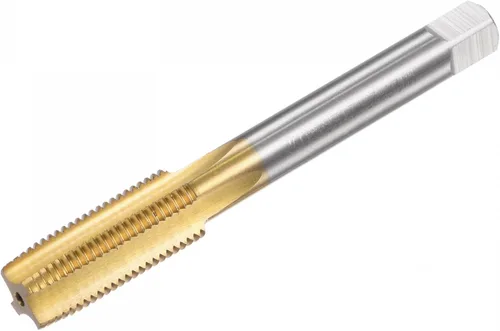 uxcell Grifos de flauta rectos, M12 x 1.25 Mano izquierda métrica cubierta de titanio M35 cobalto de alta velocidad máquina de acero roscado roscado