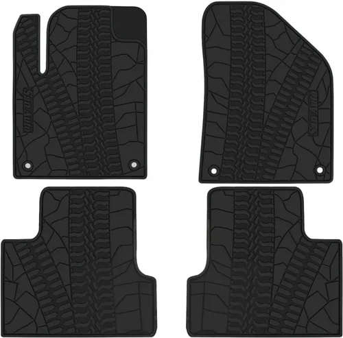 Alfombrilla de suelo de coche para Jeep Cherokee 2014-2023 (No para Grand Cherokee) Forros de goma de ajuste personalizado para automóvil, Negro