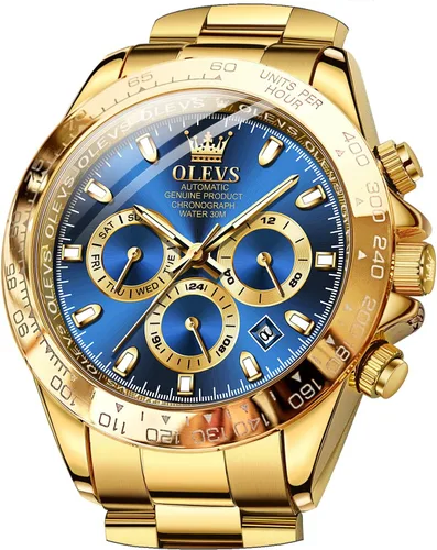 Miniatura 12 de OLEVS Relojes de esqueleto para hombre, reloj de pulsera de diamantes de lujo, automático, mecánico, automático, luminoso, impermeable
