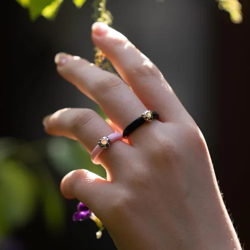 Miniatura 18 de Zollen Anillos de silicona para mujer, 1/3 paquetes de alianzas de boda de silicona, forma de flor, anillos de goma, colección de flores para mujer